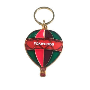 Foxwoods Balloons Acrylic Metal Key Chain Advertising Heart Stain Glass Look